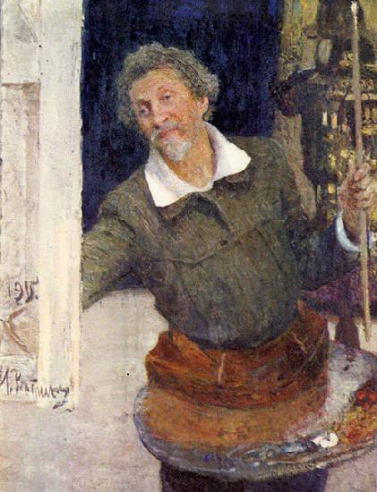 Ilya Yefimovich Repin Self-portrait at work Germany oil painting art